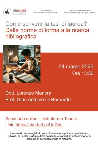 Seminario tesi di laurea - locandina