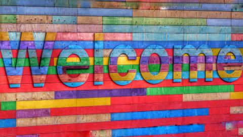 welcome multicolore